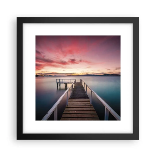 Poster in black frame - Mild Flame of an Evening - 30x30 cm