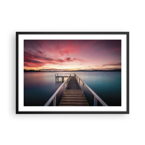 Poster in black frame - Mild Flame of an Evening - 70x50 cm