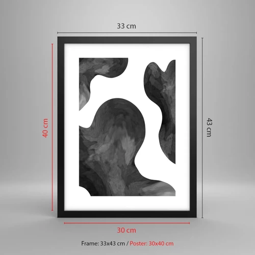 Poster in black frame - Milky Way - 30x40 cm