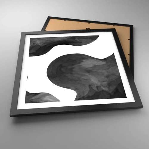 Poster in black frame - Milky Way - 40x40 cm