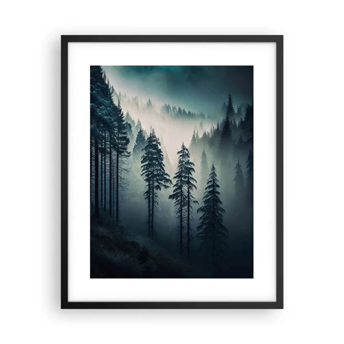 Poster in black frame - Morning in the Mountains - 40x50 cm