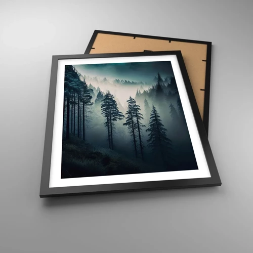 Poster in black frame - Morning in the Mountains - 40x50 cm