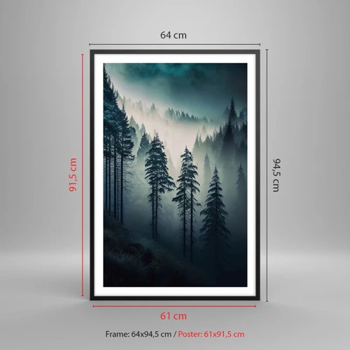 Poster in black frame - Morning in the Mountains - 61x91 cm