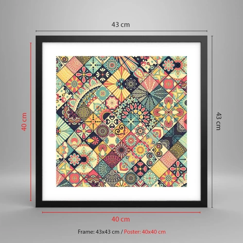 Poster in black frame - Moroccan Style - 40x40 cm