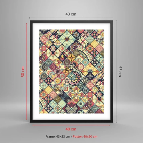 Poster in black frame - Moroccan Style - 40x50 cm