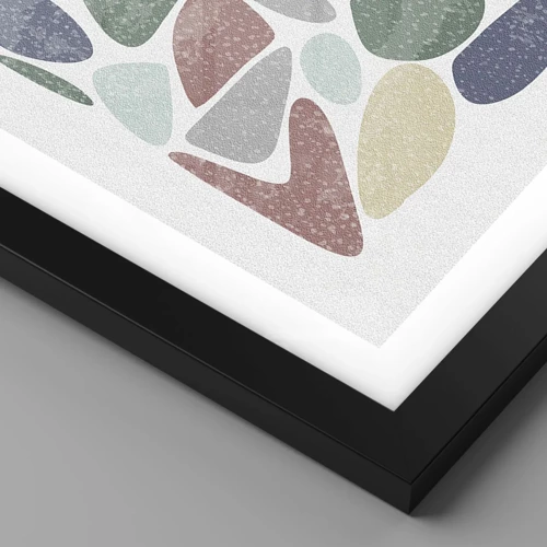 Poster in black frame - Mosaic of Powdered Colours - 40x30 cm