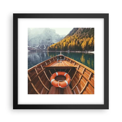 Poster in black frame - Mountain Hike - 30x30 cm