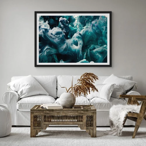 Poster in black frame - Movement of Colour - 50x40 cm