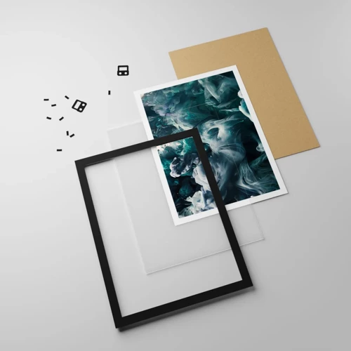 Poster in black frame - Movement of Colour - 61x91 cm