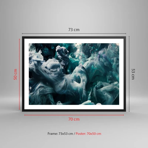 Poster in black frame - Movement of Colour - 70x50 cm