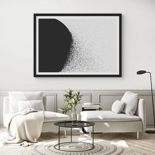 Poster in black frame - Movement of Particles - 100x70 cm