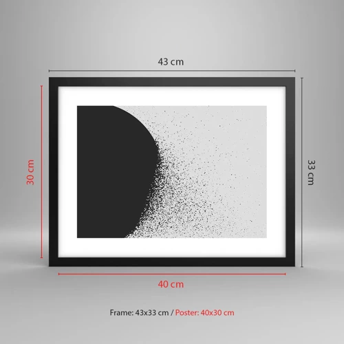 Poster in black frame - Movement of Particles - 40x30 cm