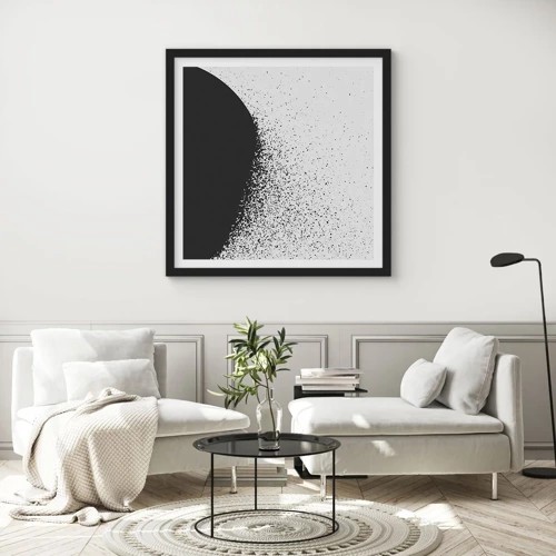 Poster in black frame - Movement of Particles - 40x40 cm