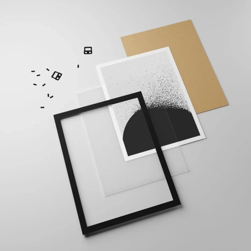 Poster in black frame - Movement of Particles - 70x100 cm