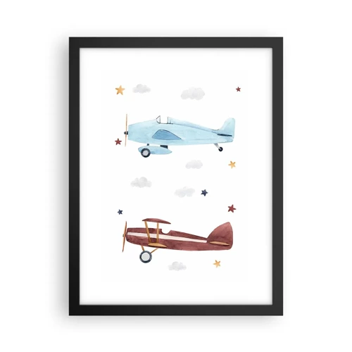 Poster in black frame - Mr Pilot We Are Waiting! - 30x40 cm