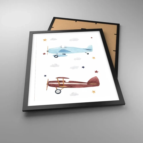 Poster in black frame - Mr Pilot We Are Waiting! - 40x50 cm