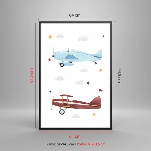 Poster in black frame - Mr Pilot We Are Waiting! - 61x91 cm