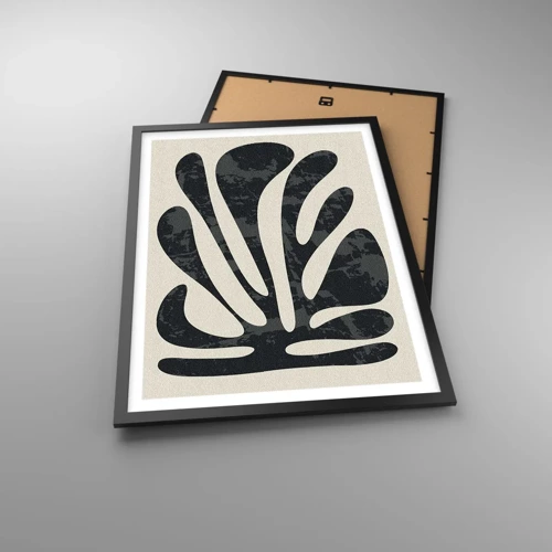 Poster in black frame - Multi-Finger Abstract - 50x70 cm