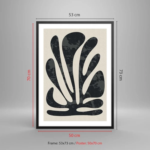 Poster in black frame - Multi-Finger Abstract - 50x70 cm