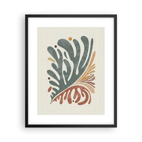 Poster in black frame - Multicolour Leaf - 40x50 cm