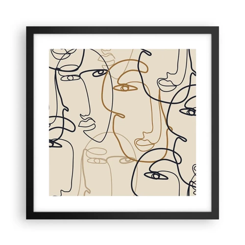 Poster in black frame - Multiplied Portrait - 40x40 cm