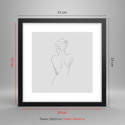 Poster in black frame - Music of the Body - 30x30 cm