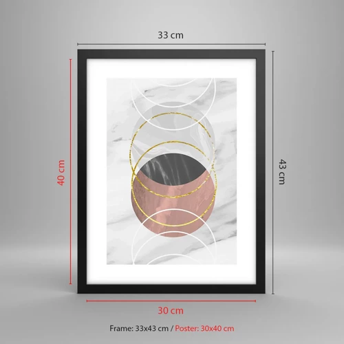 Poster in black frame - Music of the Spheres - 30x40 cm