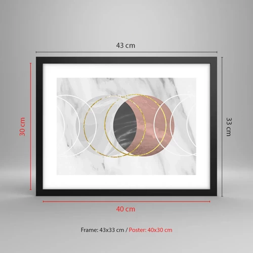 Poster in black frame - Music of the Spheres - 40x30 cm