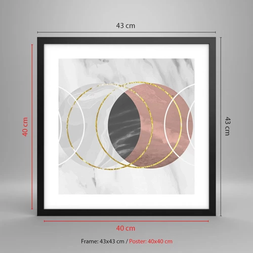 Poster in black frame - Music of the Spheres - 40x40 cm