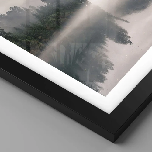 Poster in black frame - Musing in the Fog - 100x70 cm