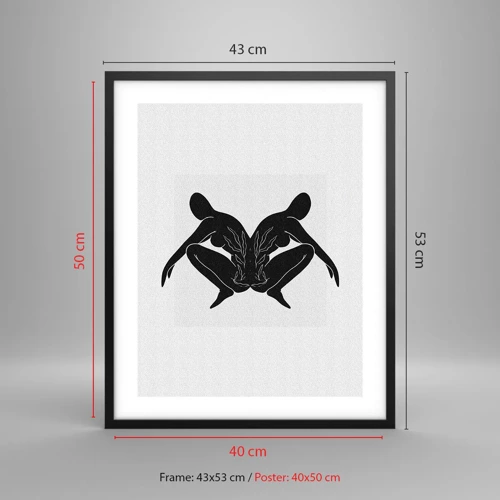 Poster in black frame - Mutual Soul - 40x50 cm