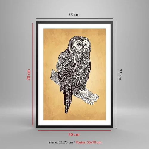 Poster in black frame - Mysterious Ornaments of Wisdom - 50x70 cm