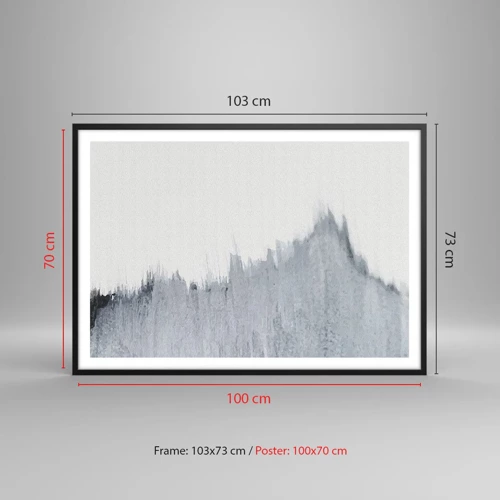 Poster in black frame - Mysterious Writing - 100x70 cm