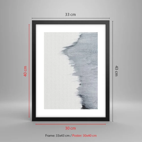 Poster in black frame - Mysterious Writing - 30x40 cm