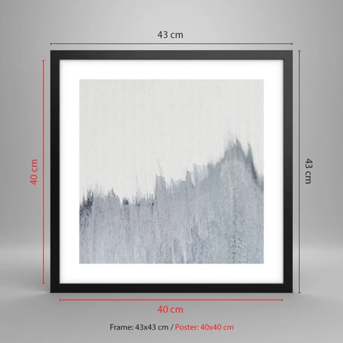 Poster in black frame - Mysterious Writing - 40x40 cm