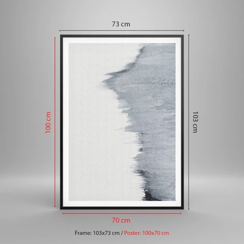 Poster in black frame - Mysterious Writing - 70x100 cm