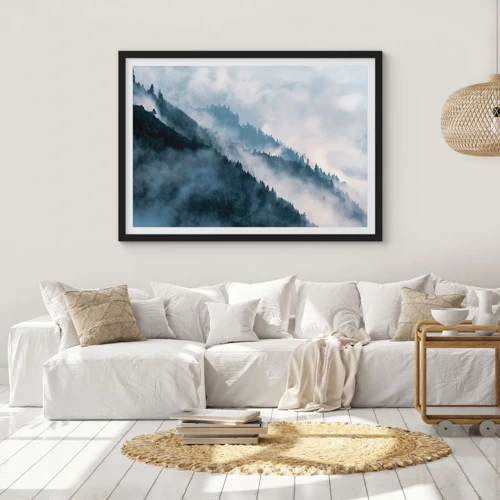 Poster in black frame - Mysticism of the Mountains - 100x70 cm