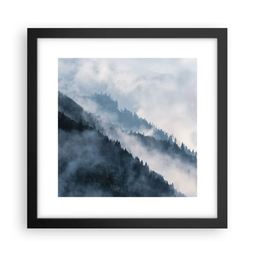 Poster in black frame - Mysticism of the Mountains - 30x30 cm