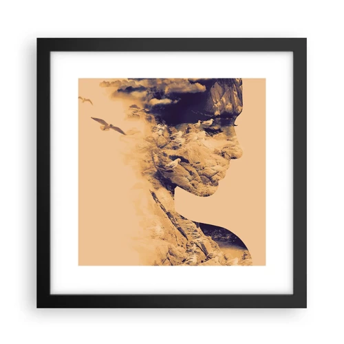 Poster in black frame - Naturally Beautiful - 30x30 cm