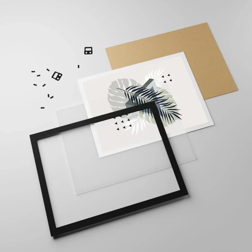 Poster in black frame - Nature and Geometry - Two Orders? - 100x70 cm