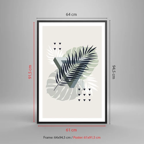 Poster in black frame - Nature and Geometry - Two Orders? - 61x91 cm