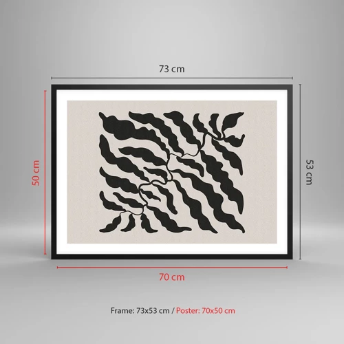 Poster in black frame - Nature of a Square - 70x50 cm