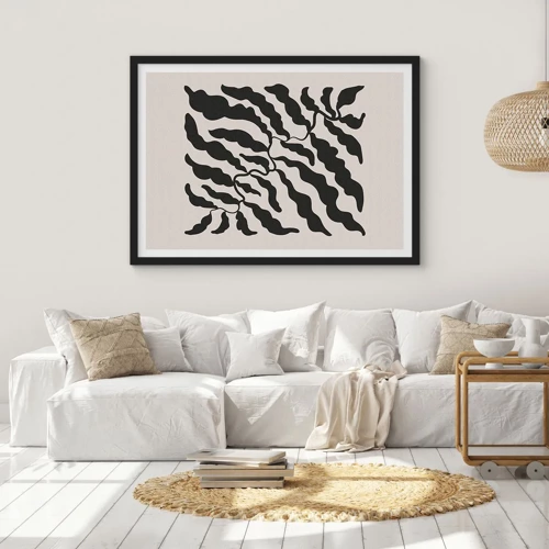 Poster in black frame - Nature of a Square - 70x50 cm