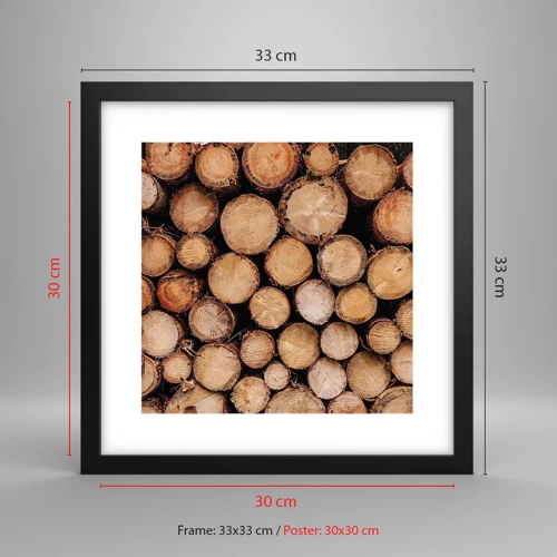 Poster in black frame - New Beginning - 30x30 cm