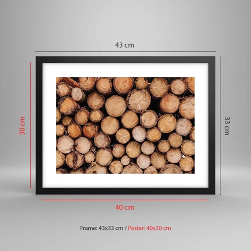 Poster in black frame - New Beginning - 40x30 cm