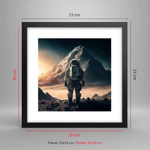 Poster in black frame - New Challenge - 30x30 cm