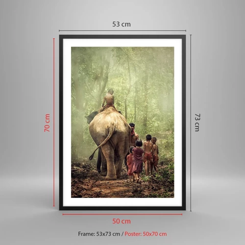 Poster in black frame - New Jungle Book - 50x70 cm