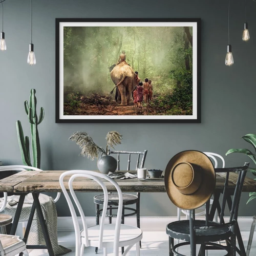 Poster in black frame - New Jungle Book - 70x50 cm