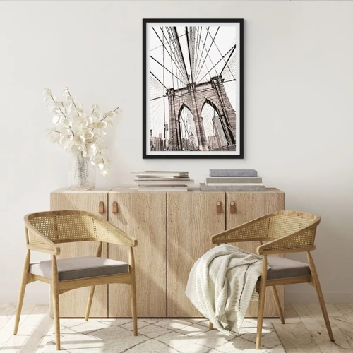 Poster in black frame - New York Cathedral - 70x100 cm