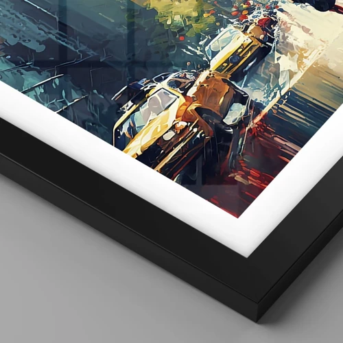 Poster in black frame - New York - Even Rain Is Colourful - 61x91 cm